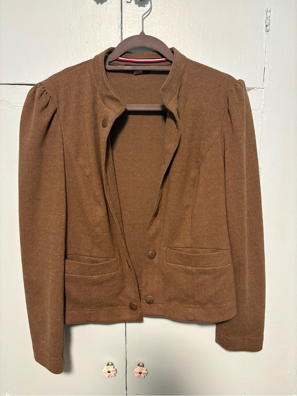 Brown Women's Tailored Cropped Jacket